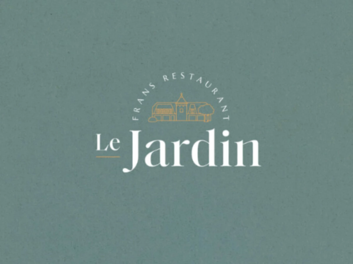 Restaurant Le Jardin logo design Knapper Design.
