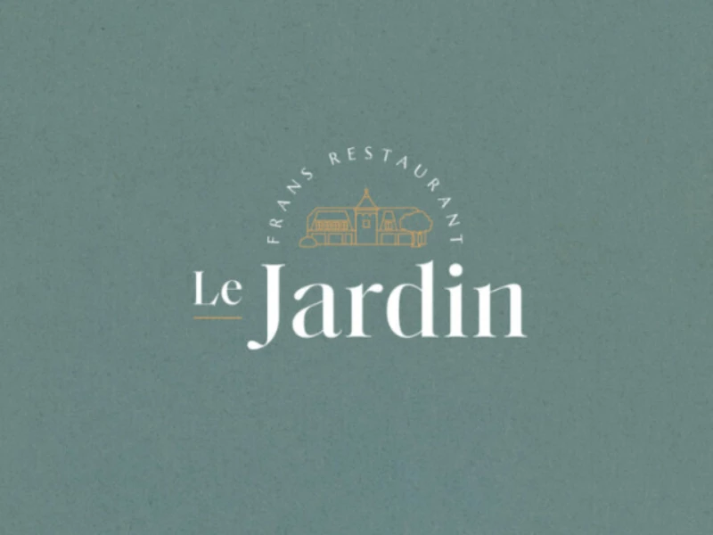 Restaurant Le Jardin logo design Knapper Design.