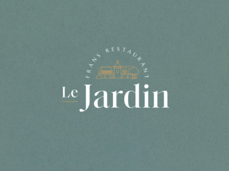 Restaurant Le Jardin logo design Knapper Design.
