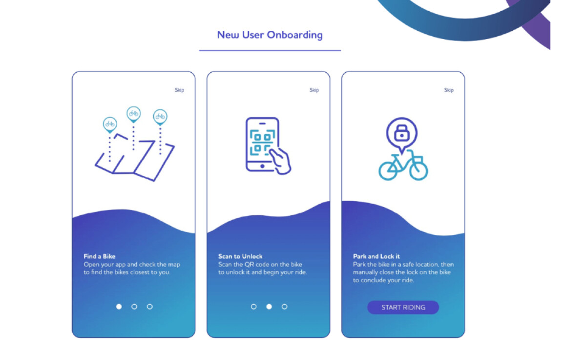 City Ride user onboarding design by Tiernan Cutler.