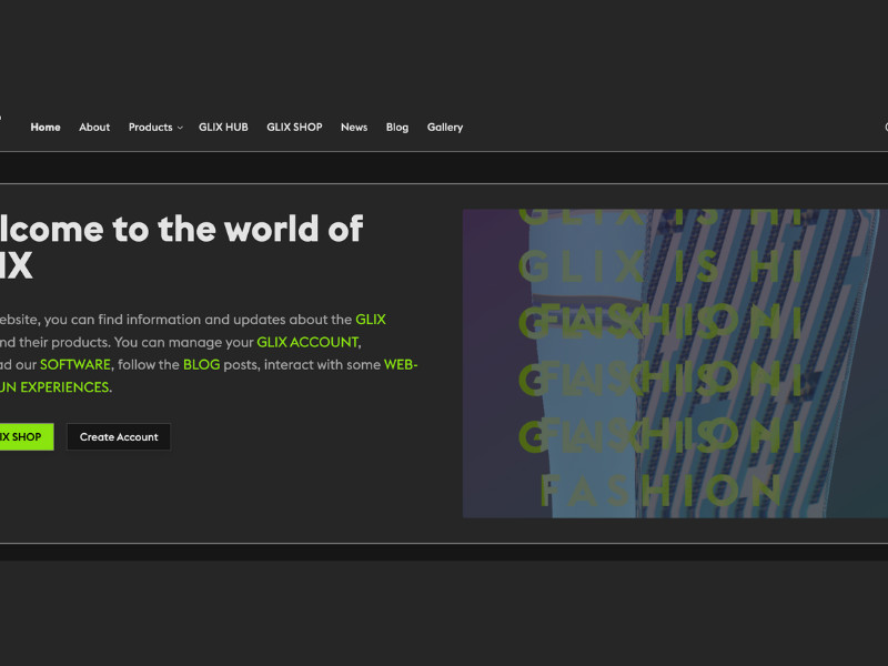 Glix Studio Website Design