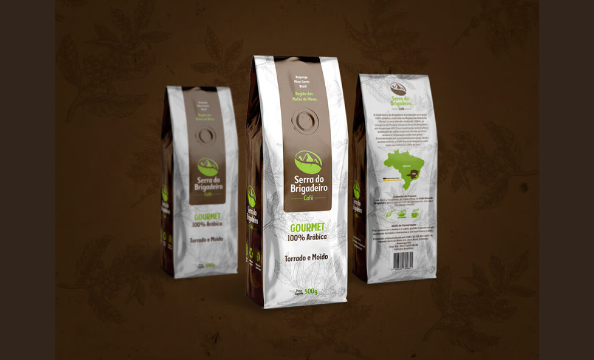 Three bags of Serra do Brigadeiro Coffee by Rocket Brands.