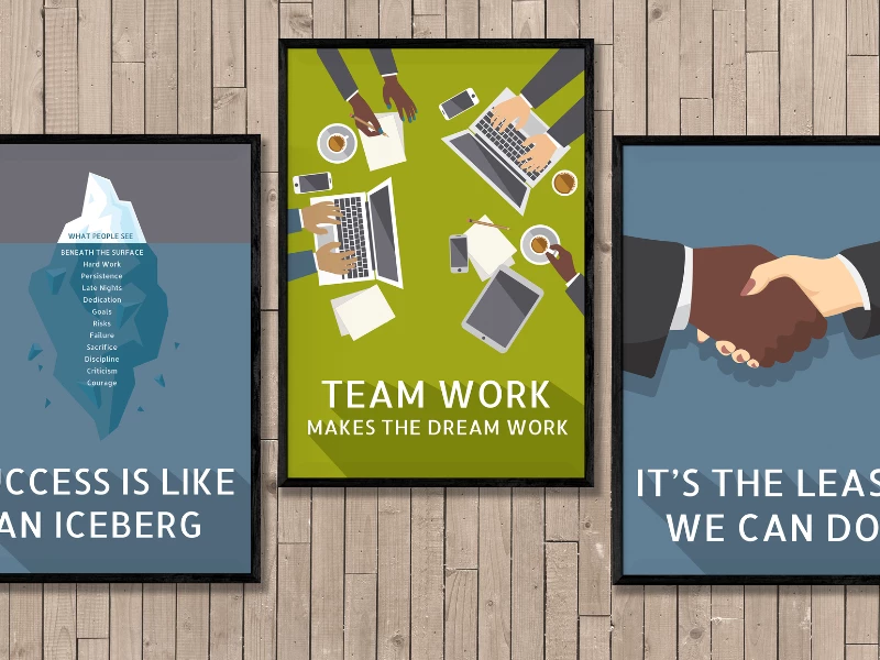 Motivational Office Workplace Poster print design by Dustin Walsh Design.