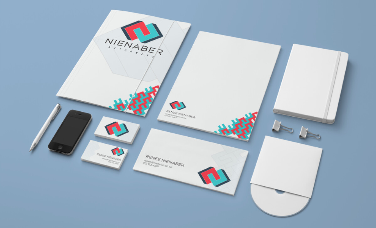 Nienaber Attorneys various stationery items by Rydacom Designs.