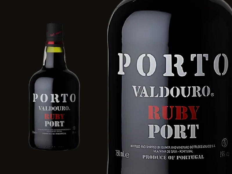 Porto Valdouro Ruby Port Logo Design