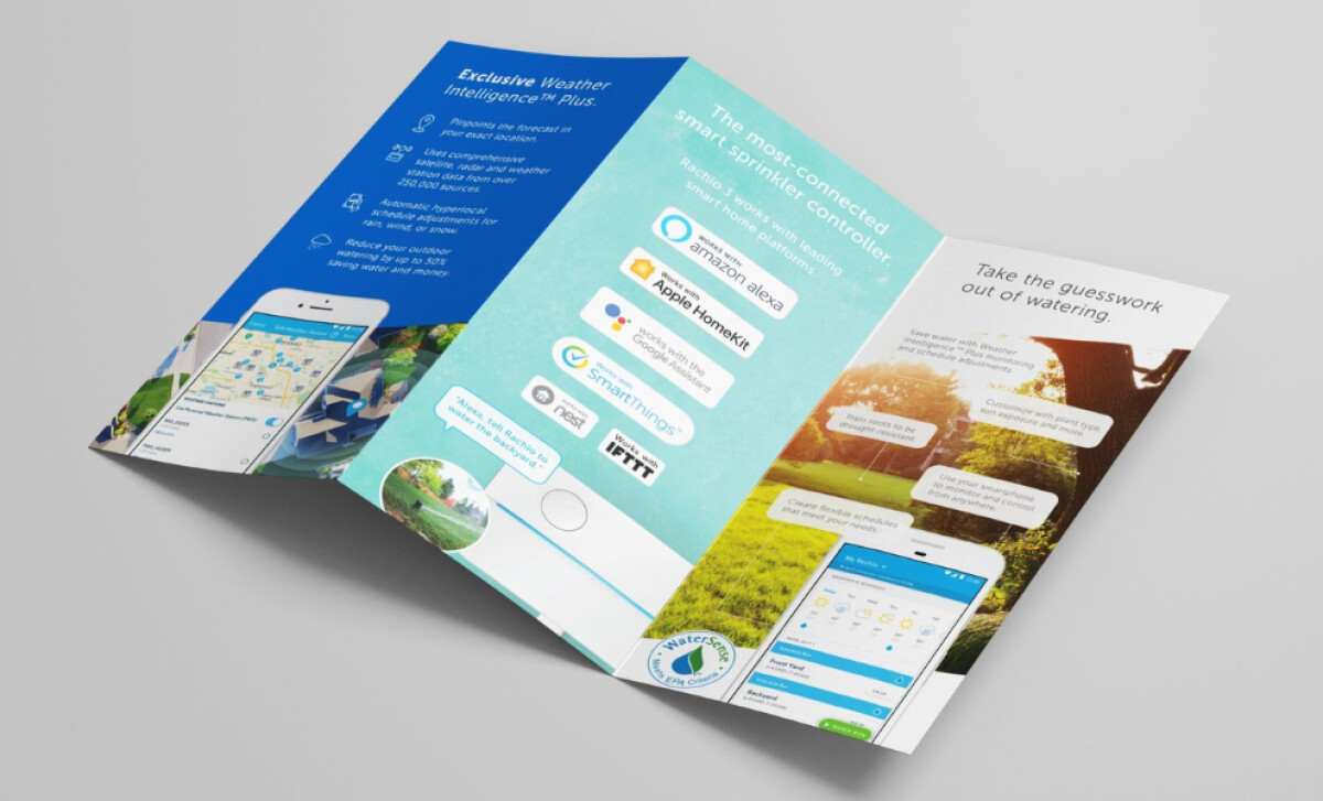 Rachio marketing brochure by Blair Rosen.