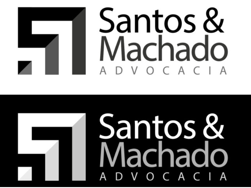Santos & Machado Law Firm logo design by TABAN studio design.