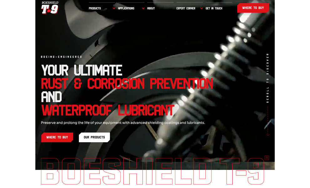 Boeshield T-9® Website Design