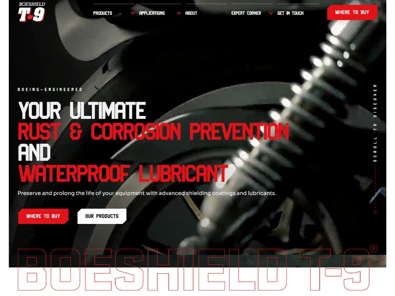 Boeshield T-9® Website Design