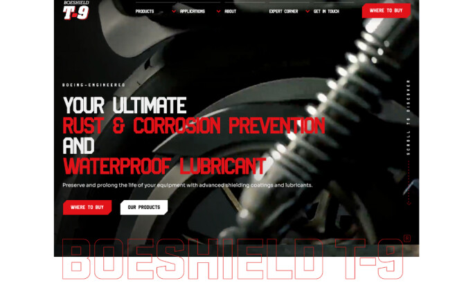 Boeshield T-9® Website Design