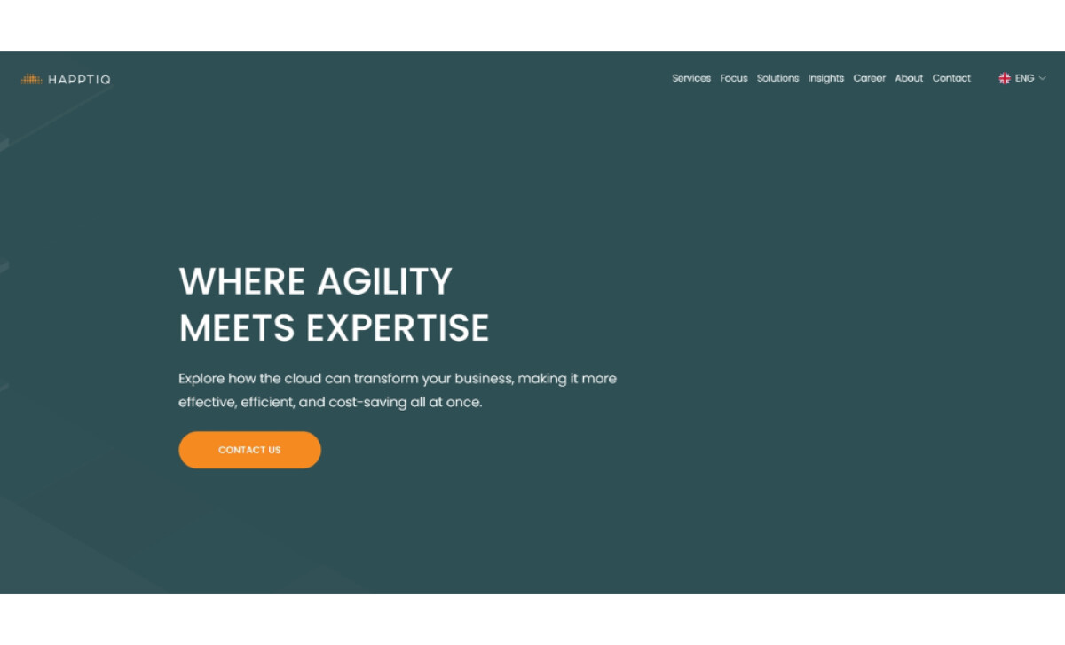 happtiq Home Page website design by RegenBlau.