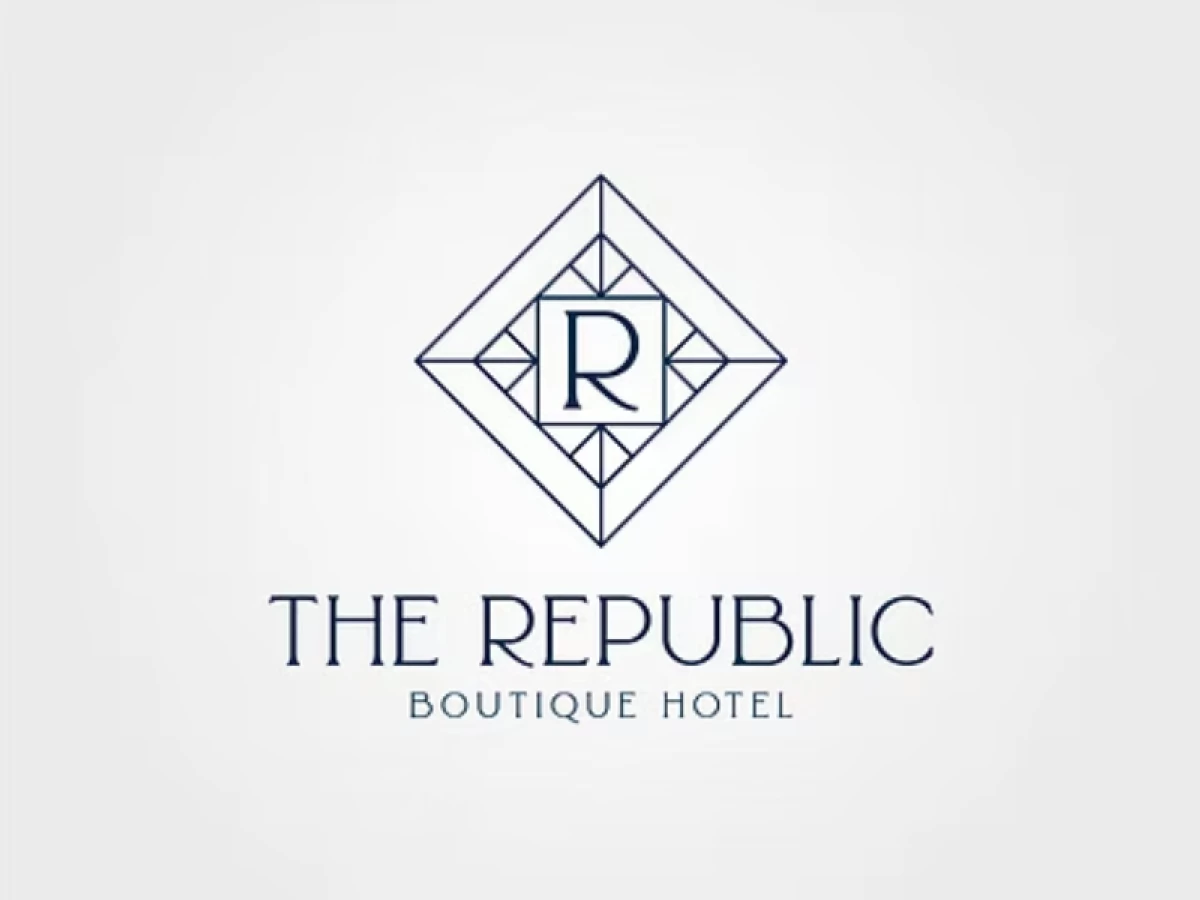 The Republic Boutique Hotel logo design by DRW Studio.
