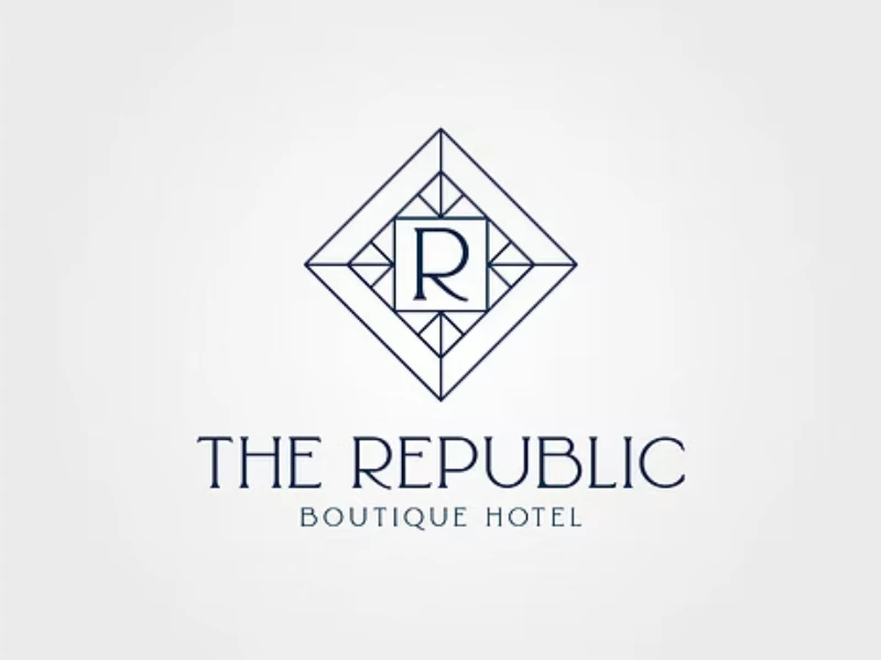 The Republic Boutique Hotel logo design by DRW Studio.
