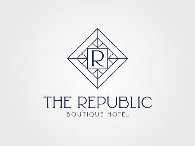 The Republic Boutique Hotel logo design by DRW Studio.