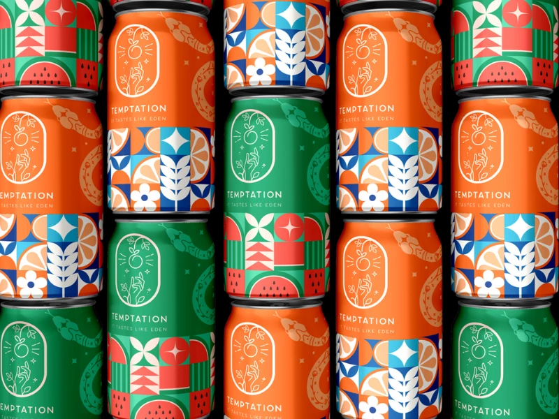 Temptation Juice packaging design by Creative Subs.