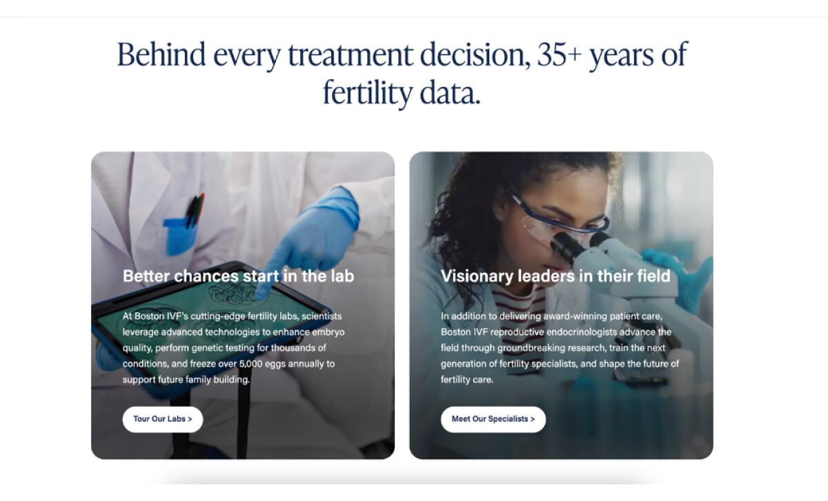 Boston IVF Patient-Centered UI