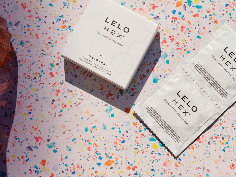 Lelo Hex condom minimalist packaging design