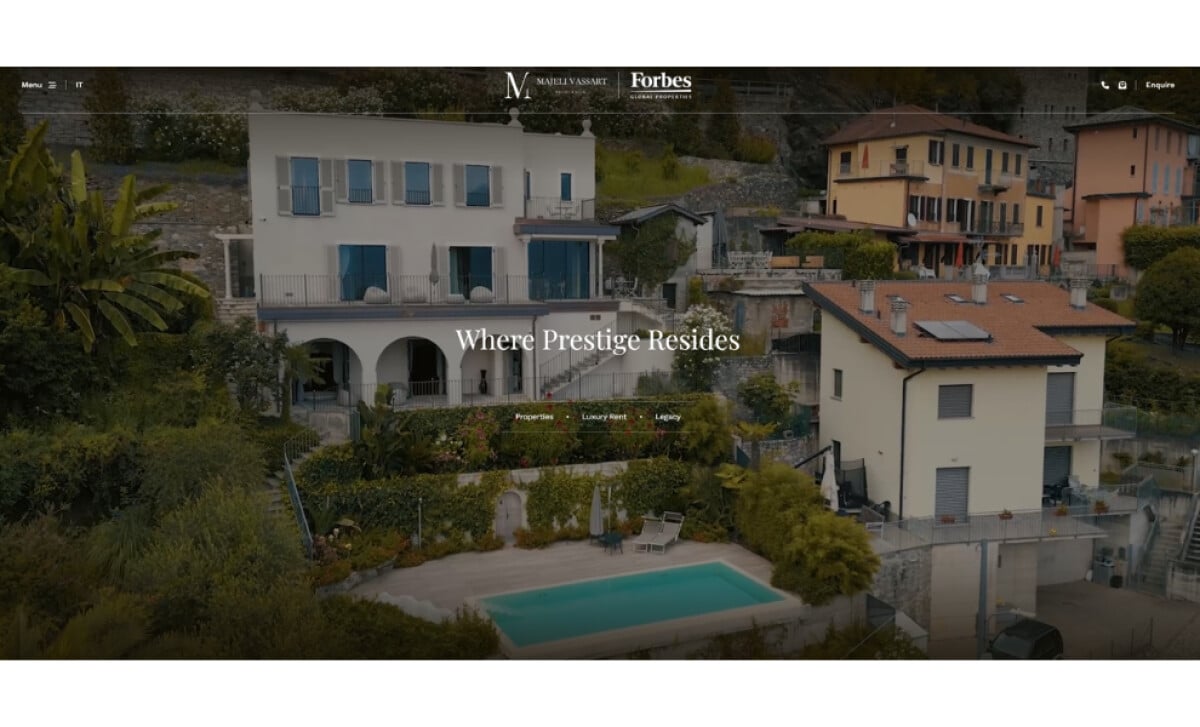 Majeli Vassart Properties Home Page website design by Debrief Agency.