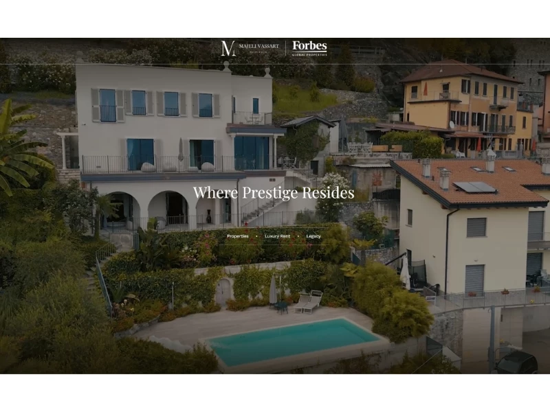 Majeli Vassart Properties Home Page website design by Debrief Agency.