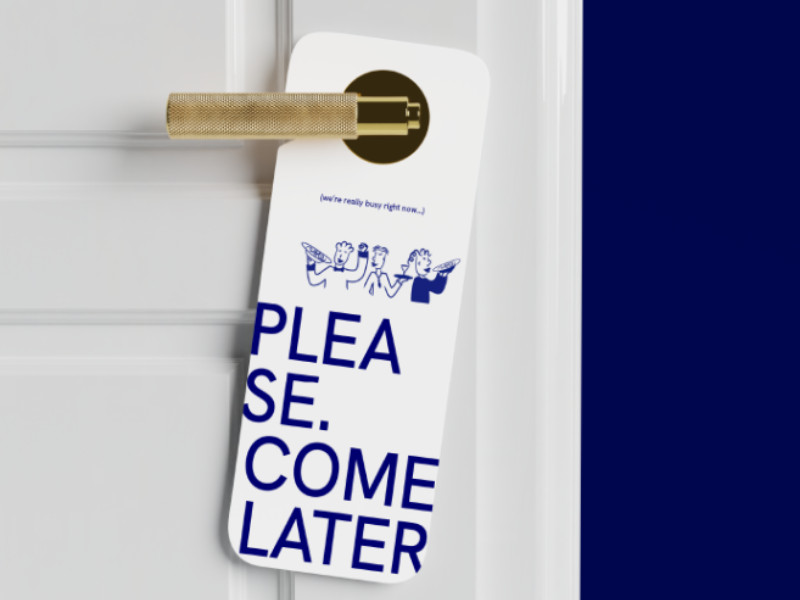 Hotel Homage hotel door hanger by Kara Estudio Creativo.