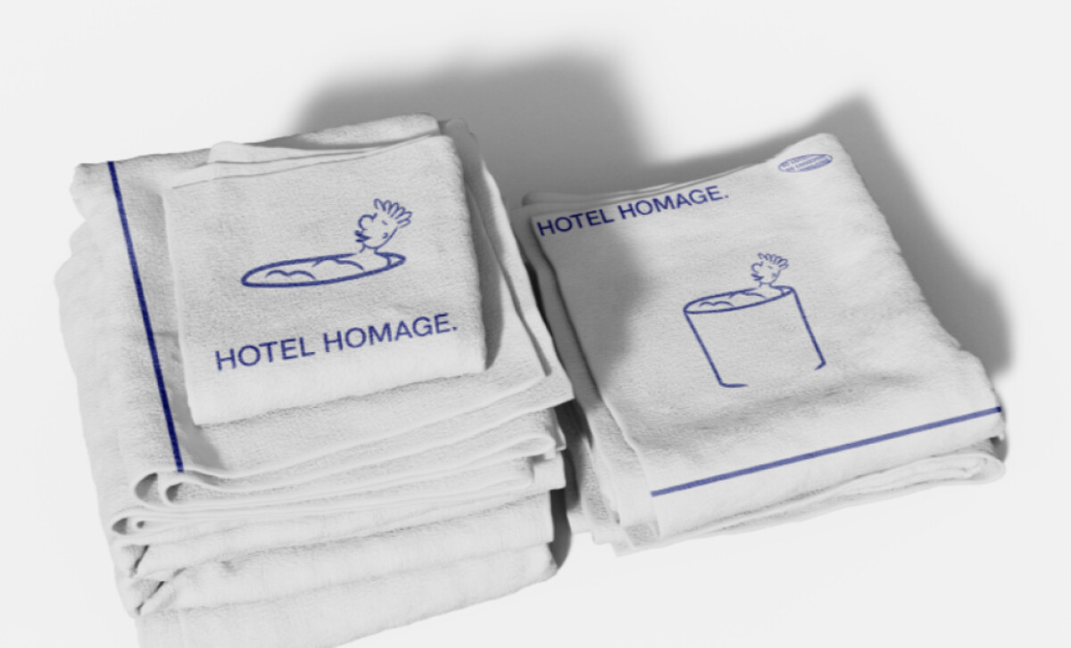 Hotel Homage towels by Kara Estudio Creativo.