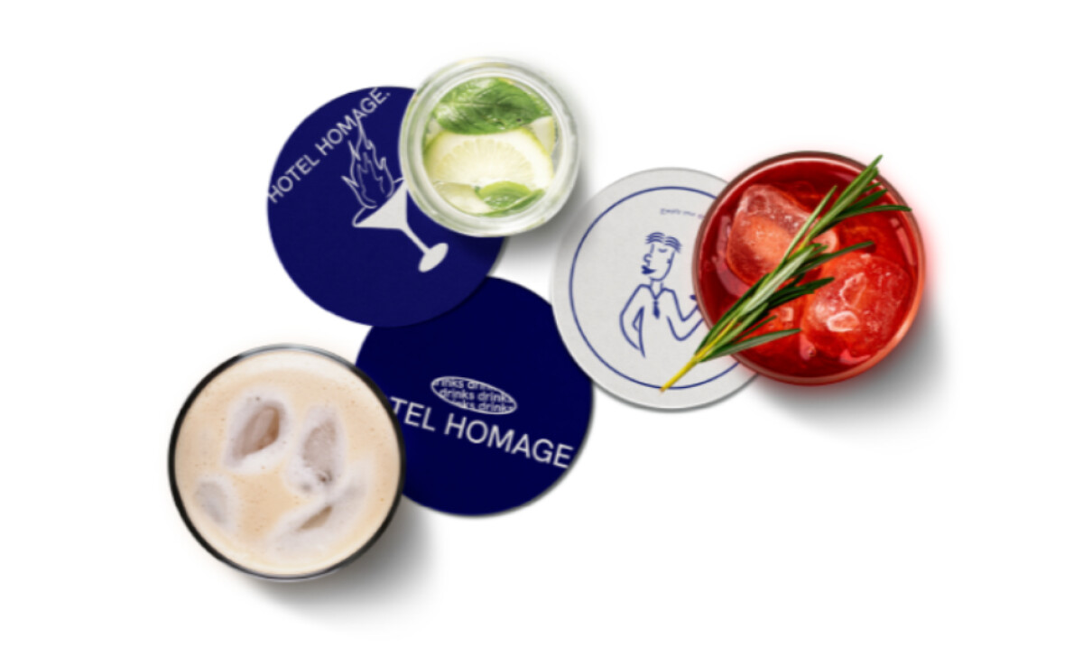 Hotel Homage coasters by Kara Estudio Creativo.