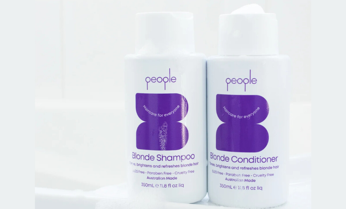 People blonde conditioner packaging by Anatomy Studios.