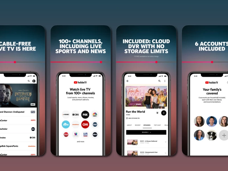 YouTube TV Contemporary App Design
