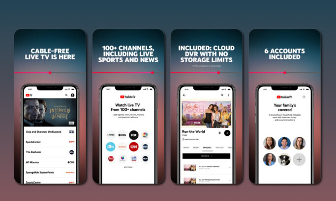 YouTube TV Contemporary App Design