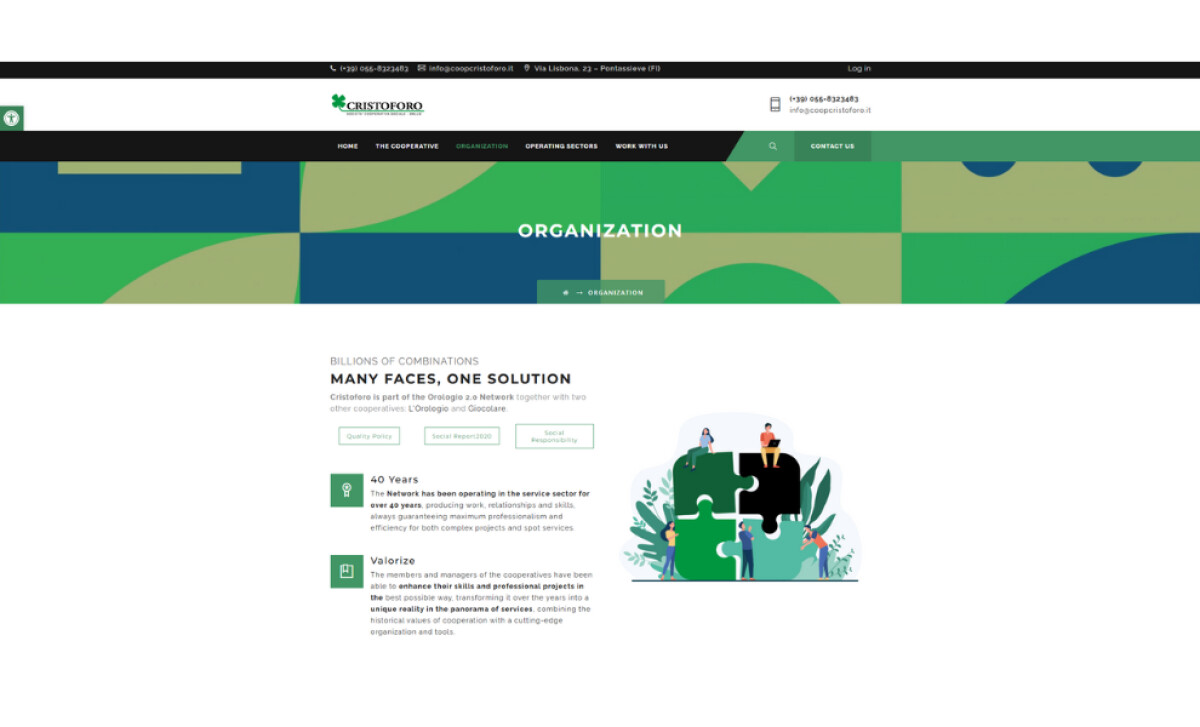 Cooperativa Cristoforo Organization section by Sinaptic.