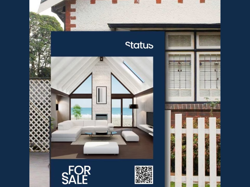 Status Realty marketing graphic by Ästhetik Studio.