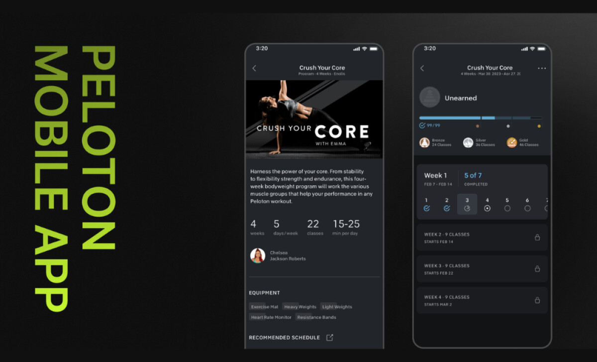 Peloton Simple App Design
