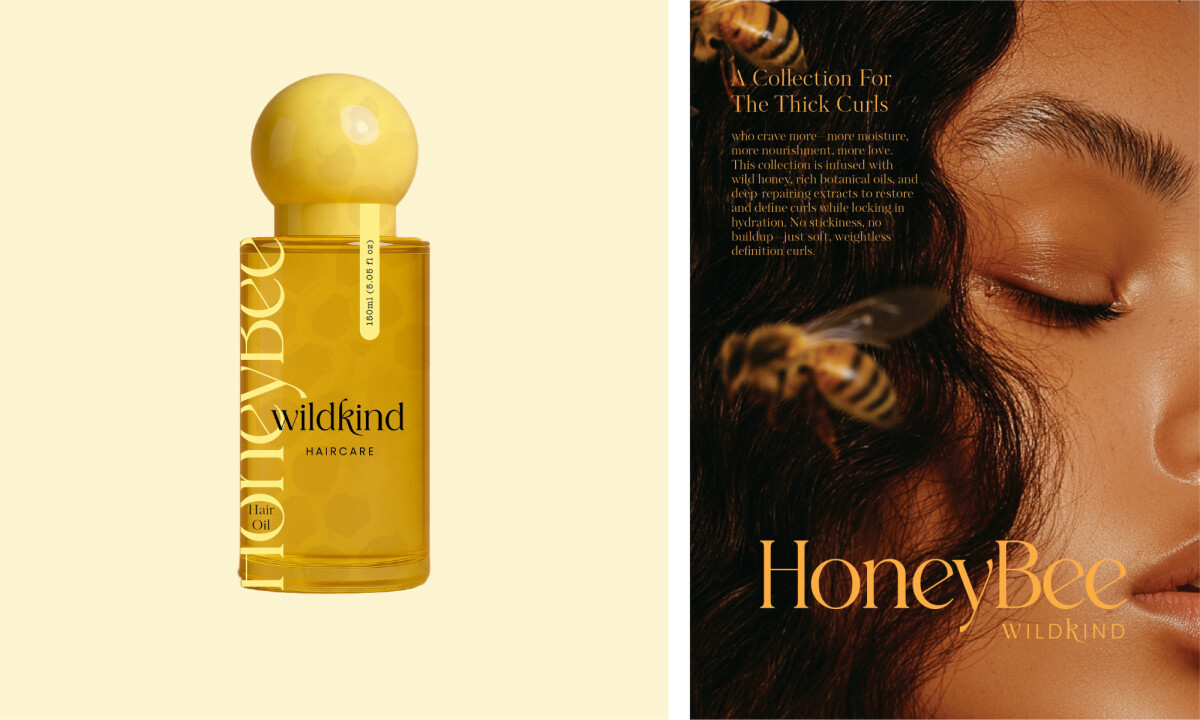 Wildkind hair oil from the HoneyBee range by Studio Deia.