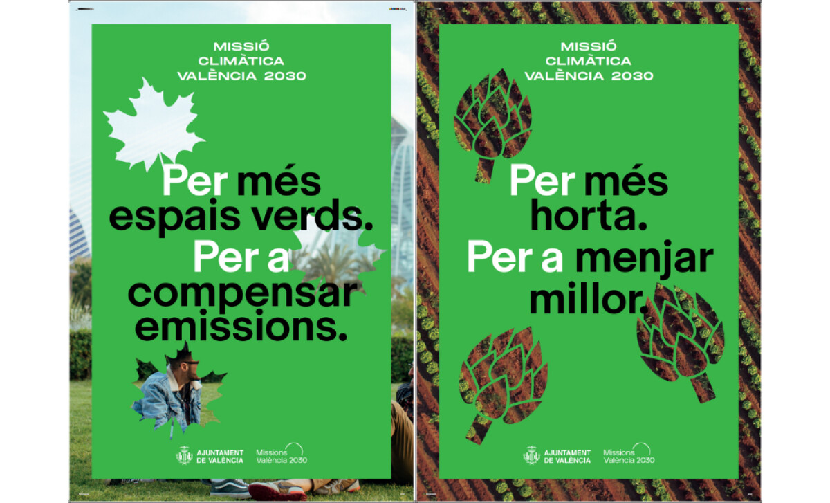 Missió Climàtica València 2030 outdoor advertisement by Agencia Sensei.