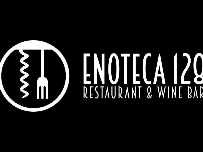 Enoteca 128 logo design by Michele Marongiu Design.