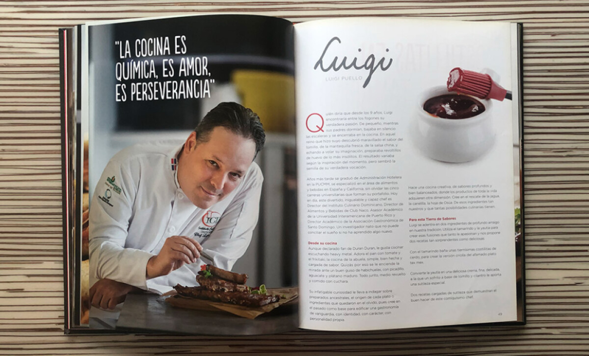 Libro Tierra de Sabores featuring chef Luigi Puello by Republica.