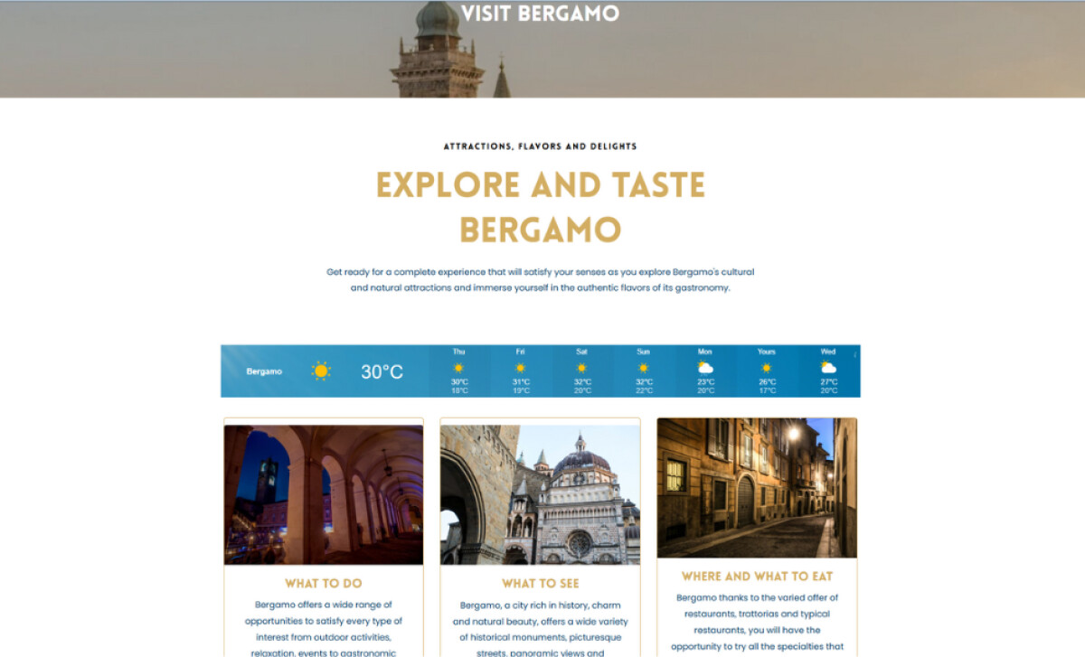 DolceVita Visit Bergamo section by Trep DigitalX.