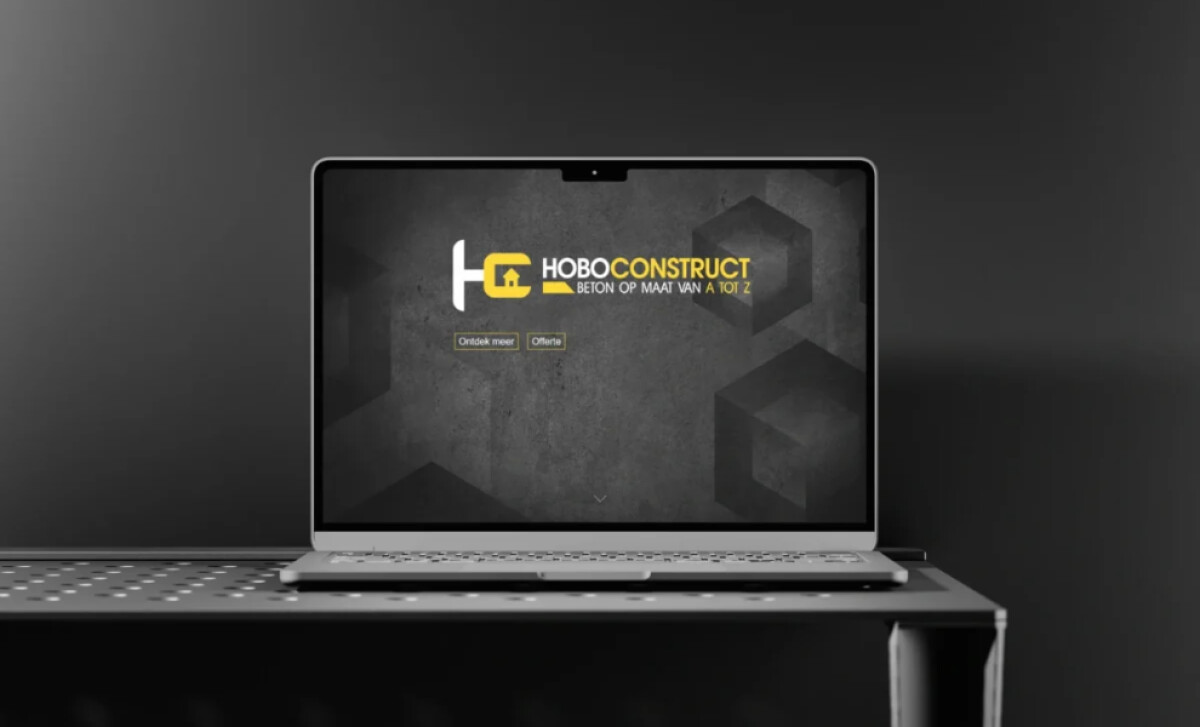 Hoboconstruct Home Page website design by Liv-IT.