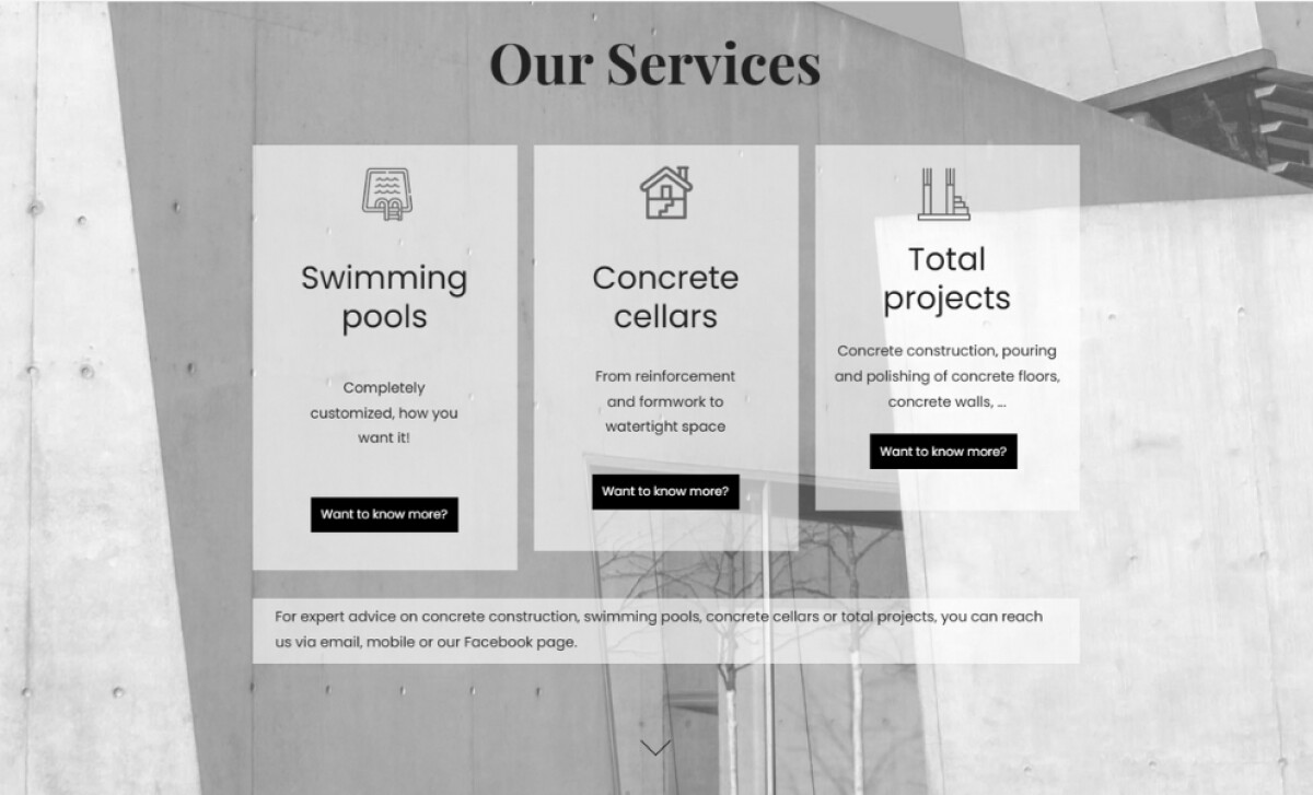 Hoboconstruct Services section by Liv-IT.