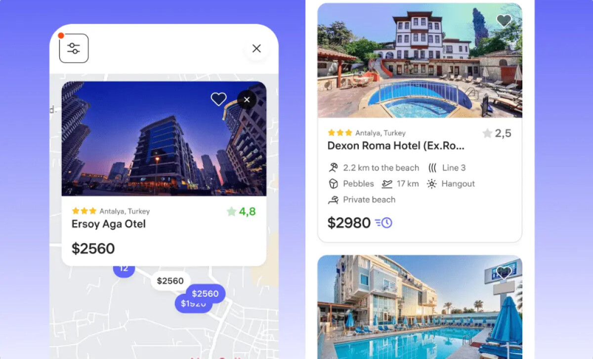 TravelGo hotel listings by dev.family.