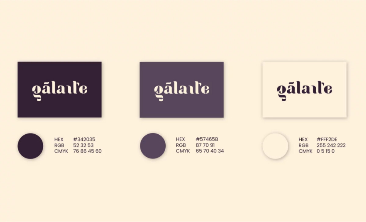 Galante logo variations by Ouye Design.