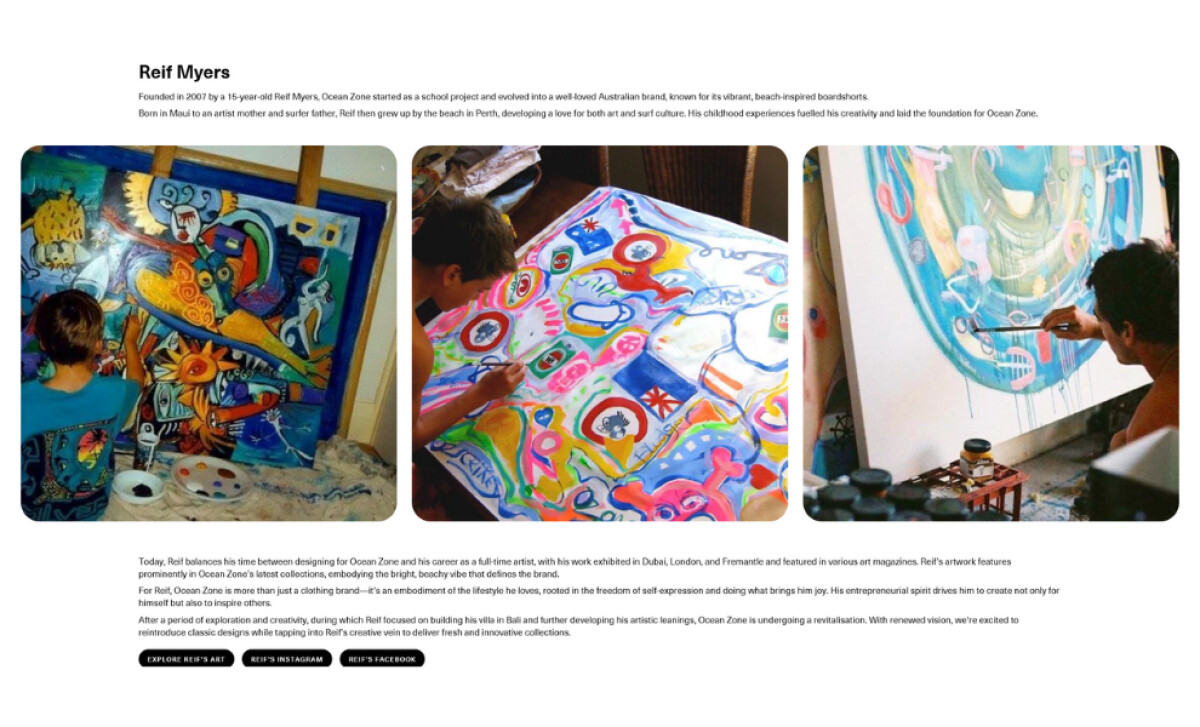 Ocean Zone about us section by Ever Brands.