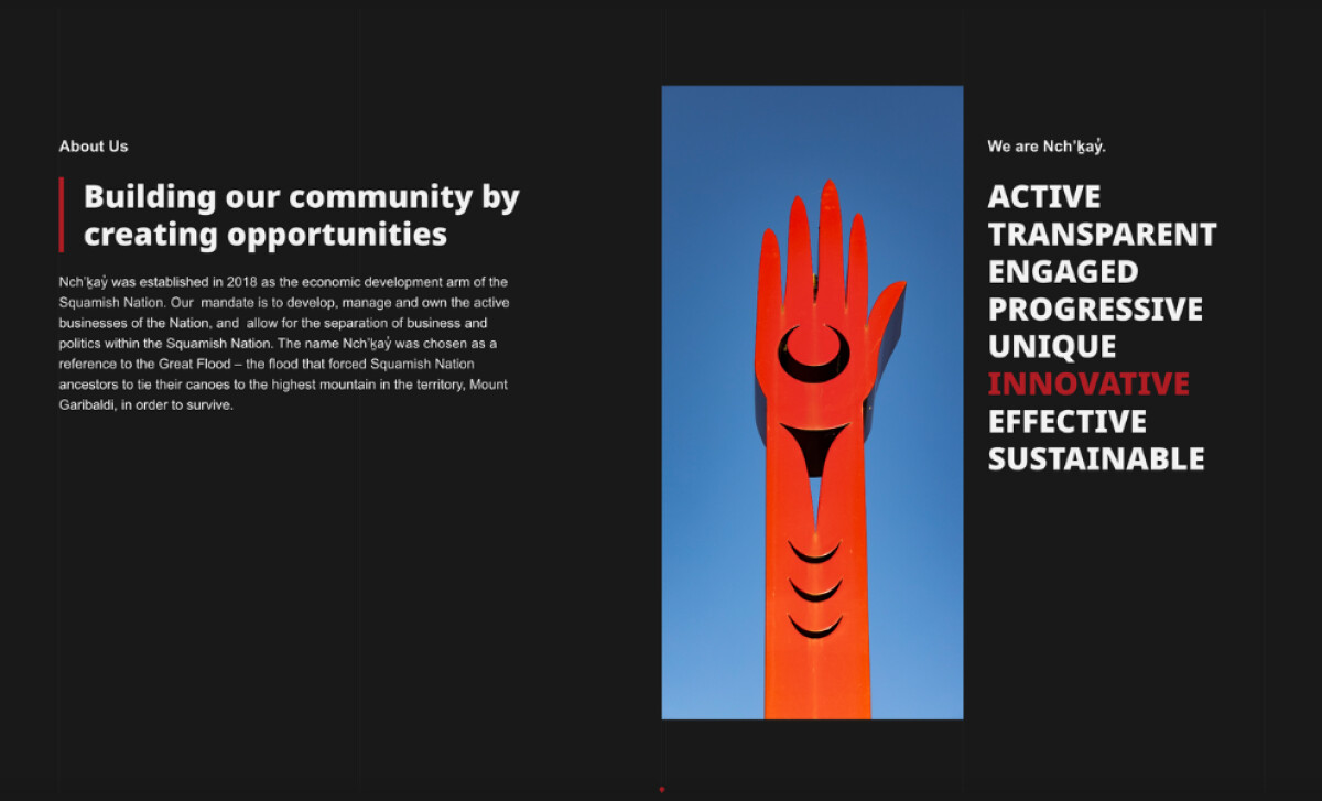 Visual Symbolisms in Nch'Kay Website Design