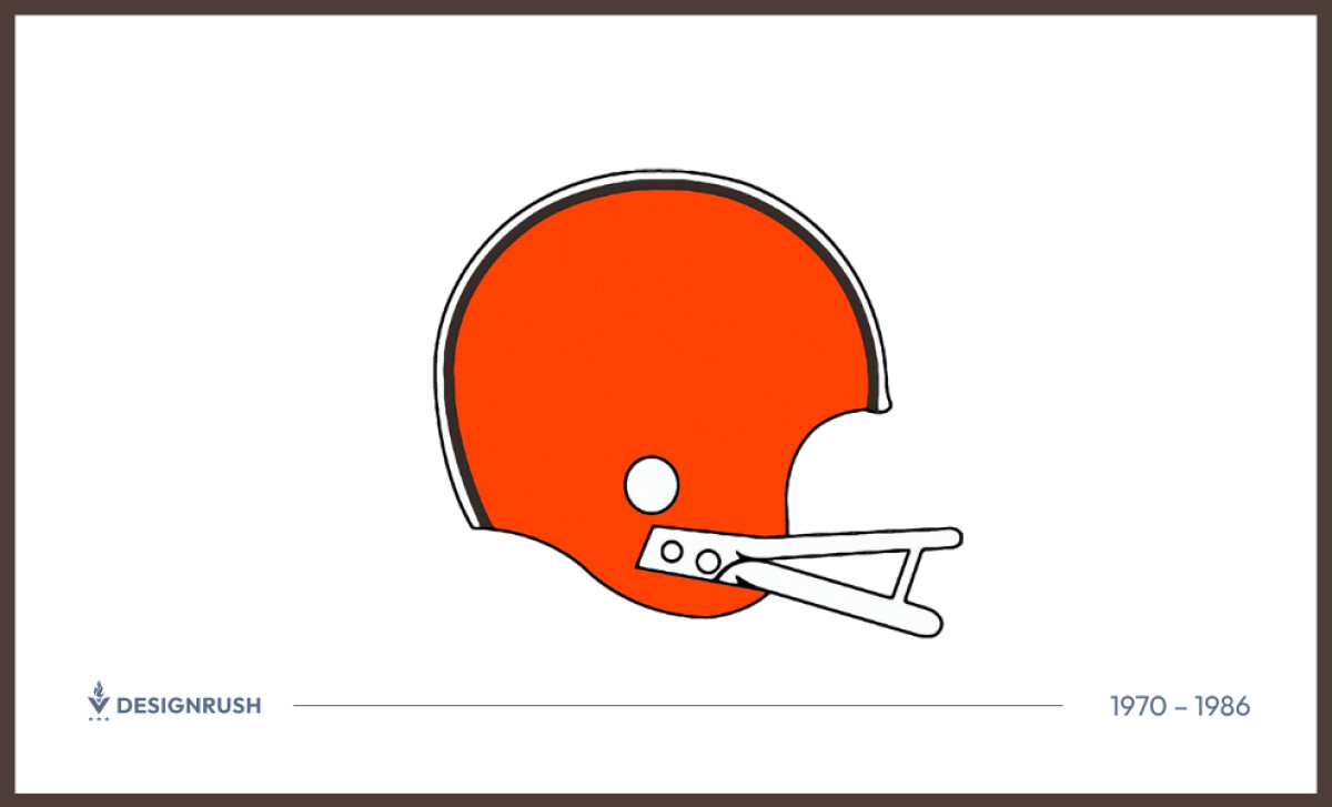 1970 The First Plain Helmet Cleveland Browns Logo Design