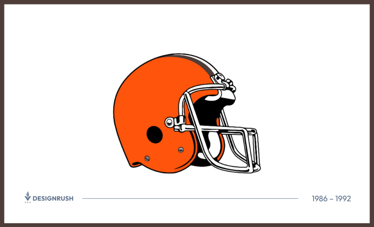 1986 – 1991 Volume and Perspective Cleveland Browns Logo Design