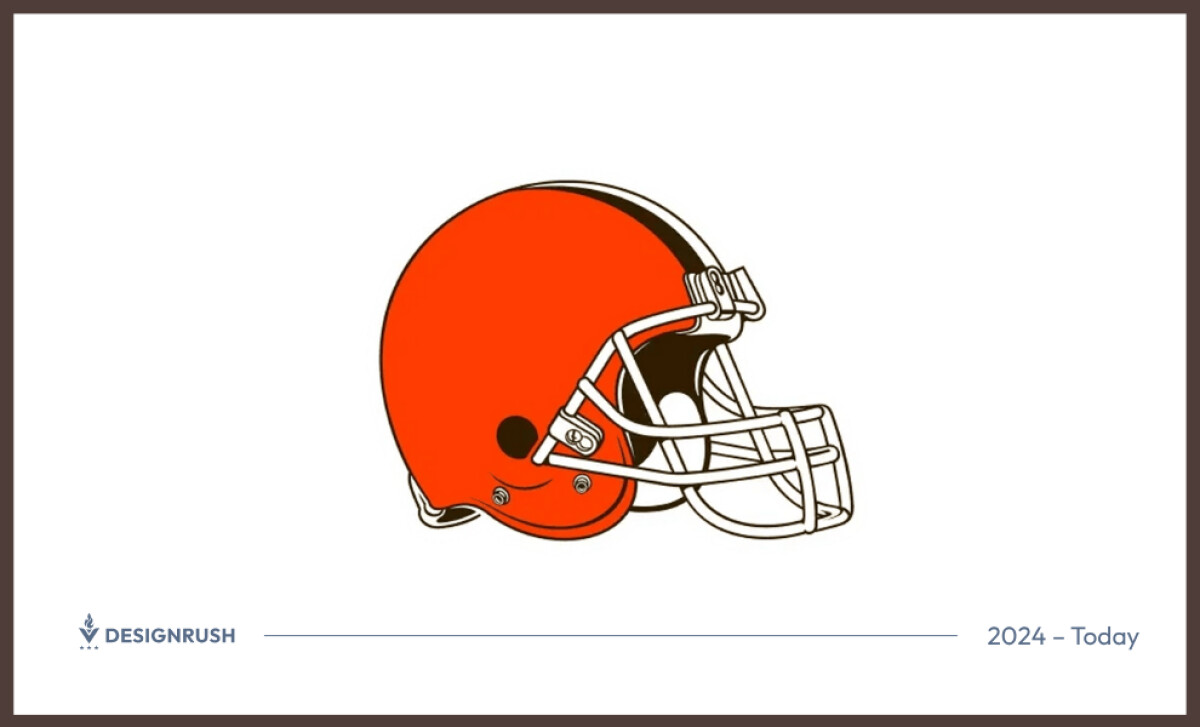 2024 Facemask Goes White Cleveland Browns Logo Design