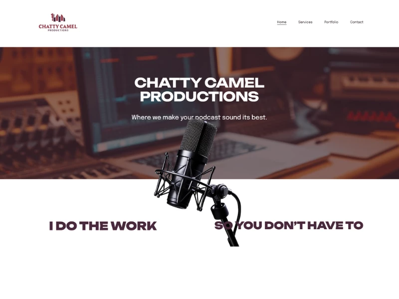 Chatty Chamel Home Page website design by Merveille Creative Studios.