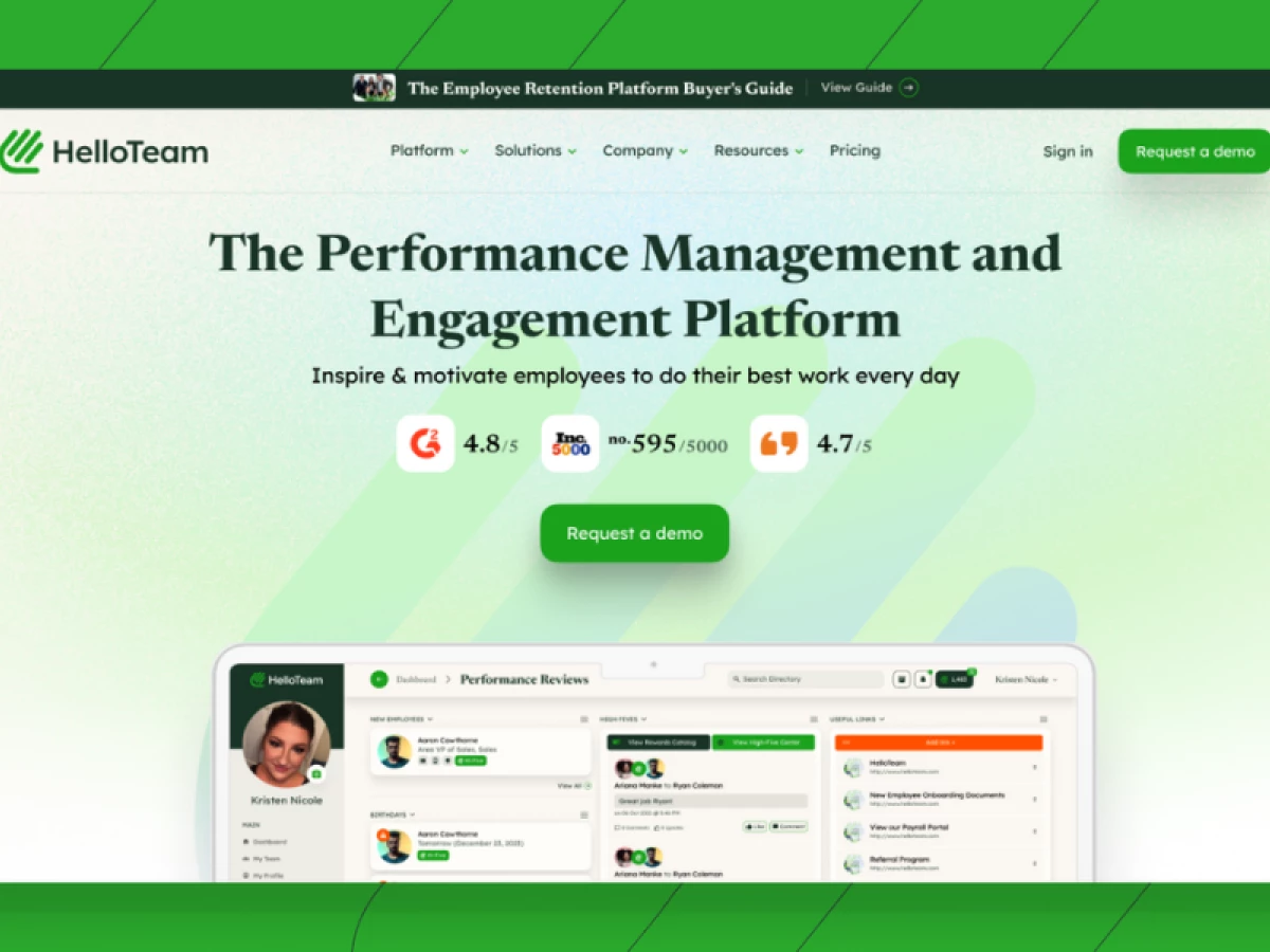 HelloTeam Website Design