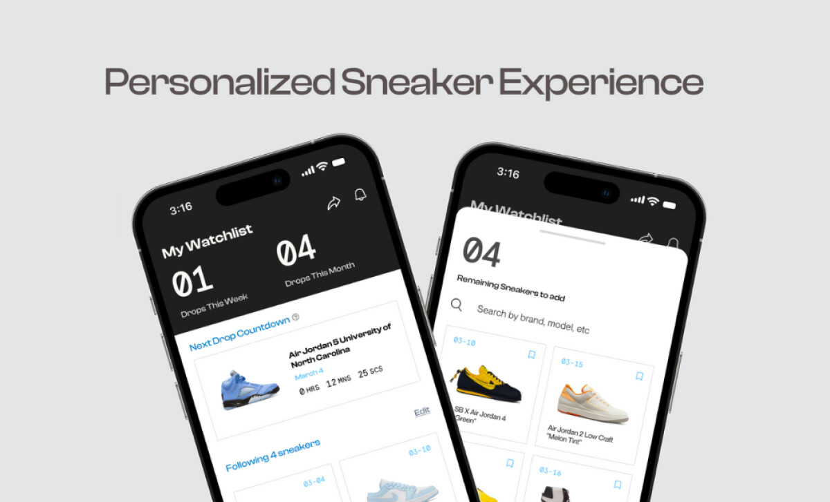 Sneakpeak App's Personalized Experience