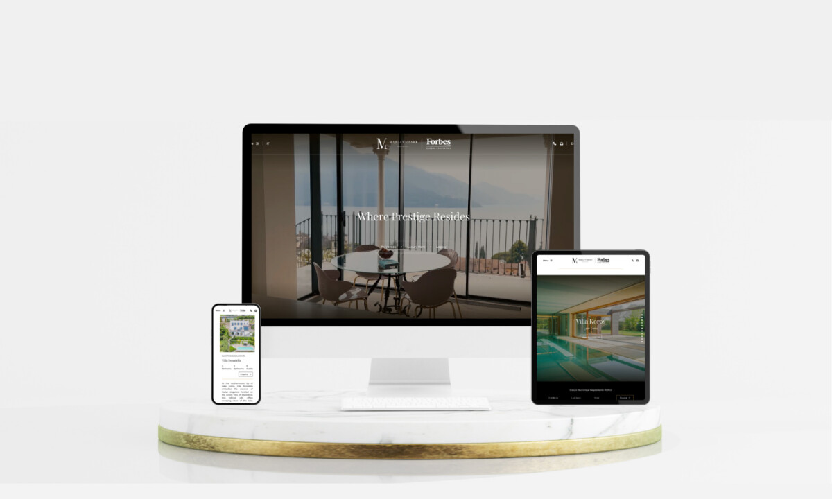 Majeli Vassart Properties mock-up by Debrief Agency.